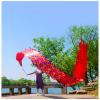 LXLZYXSF Chinese Dragon-Dancing Gymnastics Ribbons Throw Streamer with Rope, Flowy Spinning & Shaking Poi, Recreation and Fitness in One (Color : Red, Size : 8m/26ft) view 1