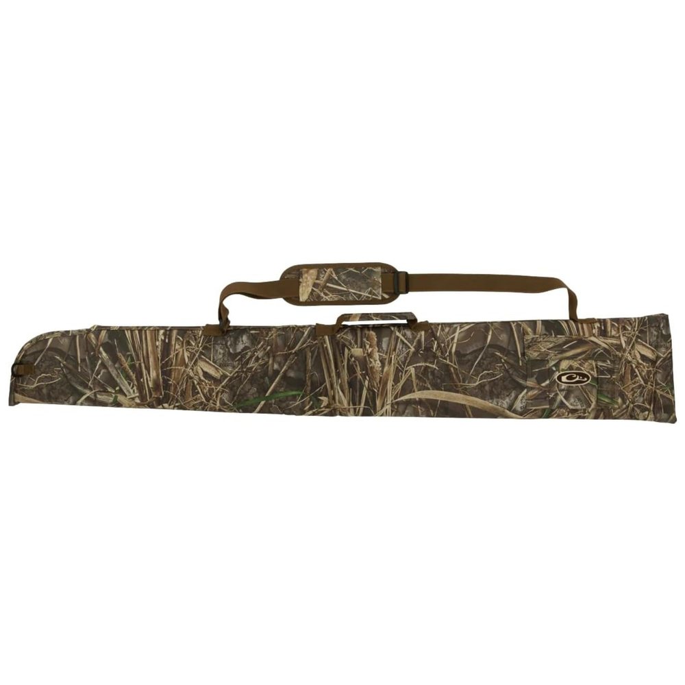 Drake Waterfowl Floating Side-Opening Padded Gun Case - Soft Rugged Waterproof Hunting Shooting Gun Carry Bag for Storage & Transportation w/Adjustable Padded Shoulder Strap, 54" L x 9" W x 2" D