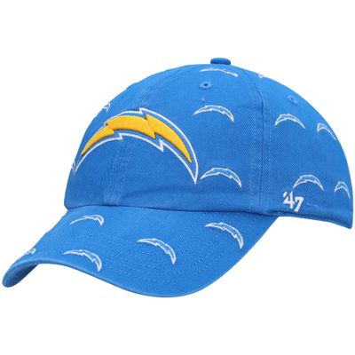 '47 Women's Powder Blue Los Angeles Chargers Confetti Clean Up Adjustable Hat