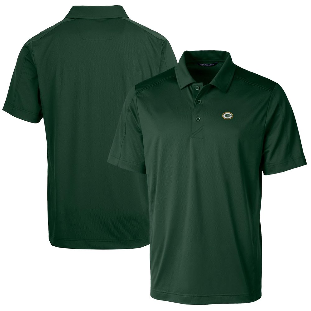 Cutter & Buck Men's Green Green Bay Packers Prospect Textured Stretch Polo
