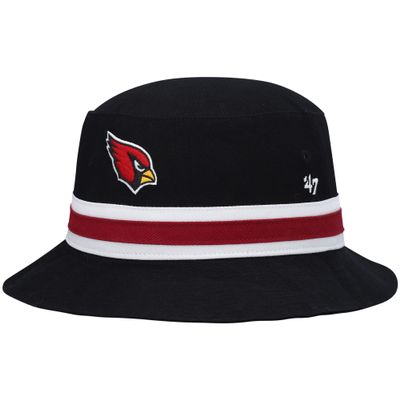 '47 Men's Black Arizona Cardinals Striped Bucket Hat, One Size