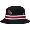 '47 Men's Black Arizona Cardinals Striped Bucket Hat, One Size view 1