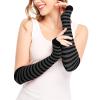Fingerless Punk Gothic Warmer Arm Long Gloves Gloves Gloves Mittens Women Cold Weather view 2