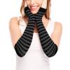 Fingerless Punk Gothic Warmer Arm Long Gloves Gloves Gloves Mittens Women Cold Weather view 3