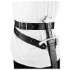 ARSBORUI Medieval Retro Leather Sword Frog, Adjustable Protective Sword Frog Case Simple Sword Belt Holder, Universal Rapier Leather Holster Cosplay Props Sword Costume Accessory (Black) view 3