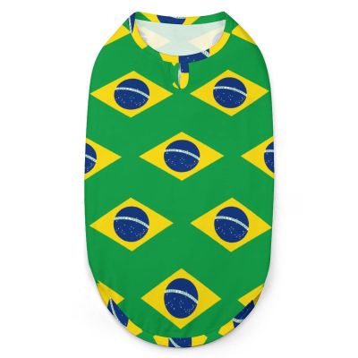 Brazil Flag Pet Clothing Cat Dog Pet Vest Warm Coat Shirt