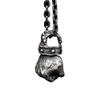 Zhubobo Mens Vintage Black Power Boxing Fist Pendant Necklace Stainless Steel Silver view 1