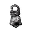 Zhubobo Mens Vintage Black Power Boxing Fist Pendant Necklace Stainless Steel Silver view 4