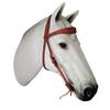BlazingPaws Stallington Leather Horse Headstall in Premium Top Grain Harneto Leather with Solid Brass Hardware (Full Size, Stitched Browband, Tan) view 2