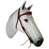 BlazingPaws Stallington Leather Horse Headstall in Premium Top Grain Harneto Leather with Solid Brass Hardware (Full Size, Stitched Browband, Brown) view 2