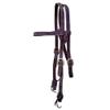 BlazingPaws Vibrania Pony Headstall in Super Soft Premium Leather and Solid Brass Hardware (Pony Size, Stitched Browband, Brown) view 1