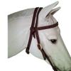 BlazingPaws Vibrania Pony Headstall in Super Soft Premium Leather and Solid Brass Hardware (Pony Size, Stitched Browband, Brown) view 2