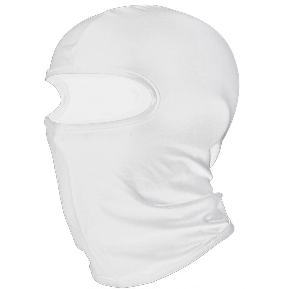 Balaclava Ski Mask Head Mask Full Face Mask Windproof Face Cover Sun UV Protection Scarf Men Women Outdoor Sport Cycling Cap (White)