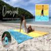BINDLE Eco-Beach Blanket 84"x80" Large, Recycled Lightweight Material, Sand Free Water Resistant Sandproof, Oversized Portable Picnic Mat for Outdoors Camping Travel, Beach Vibes view 4