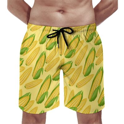 Corn Cobs Men's Swimming Trunks Shorts Drawstring Quick Dry Beach Printed