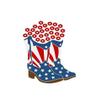 USA Sticker Red Blue White Shoes Boots 4 in. Proud American Patriotic United States Flag Vinyl Decals for Car Bumper Trucks Laptop Window Wall Decoration view 1