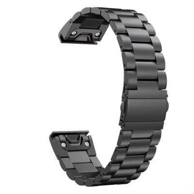 SKM Watchband Strap for Garmin Fenix 7 7X 7S 6 6X Pro 5 5XPlus 3HR Quick Release Stainless Steel Watch Easyfit 26 20 22MM Wrist Band (Color : Black 2, Size : 20mm Fenix 7S)