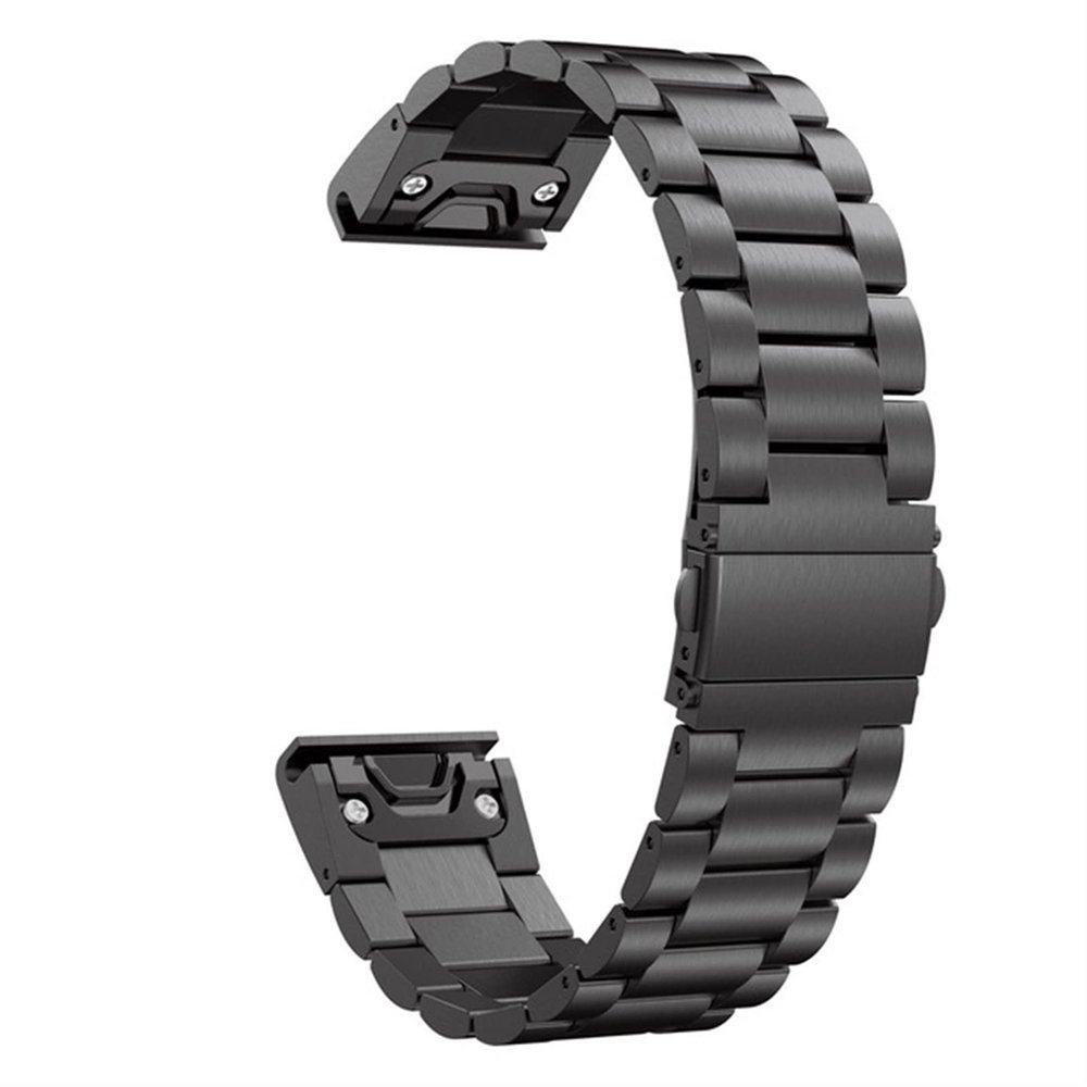 SKM Watchband Strap for Garmin Fenix 7 7X 7S 6 6X Pro 5 5XPlus 3HR Quick Release Stainless Steel Watch Easyfit 26 20 22MM Wrist Band (Color : Black 2, Size : 20mm Fenix 7S)