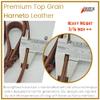 BlazingPaws Stallington Leather Split Reins in Premium Heavy Weight Top Grain Bridle Leather 6 Ft Long (5/8" W x 6 Ft L, Tan) view 2