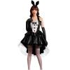 tuduoms Women Princess Gothic Dress Bunny Girl Puffy Tuxedo Skirt Sleeveless Birthday Halloween Party Dress Lolita Cute Dress Black view 1
