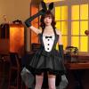 tuduoms Women Princess Gothic Dress Bunny Girl Puffy Tuxedo Skirt Sleeveless Birthday Halloween Party Dress Lolita Cute Dress Black view 2