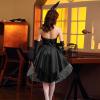 tuduoms Women Princess Gothic Dress Bunny Girl Puffy Tuxedo Skirt Sleeveless Birthday Halloween Party Dress Lolita Cute Dress Black view 4