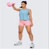 CRZ YOGA Naked Feeling Biker Shorts 4'' - High Waist Yoga Workout Running Gym Spandex Womens The Heartbeat Pink Small view 3