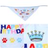 Bandanas For Dogs Dog Triangle Scarf Cone Hat Set Doggie Bandana Neckerchief With Birthday Design Headwear Cap Hat Party Hat Set 2 Sets view 3