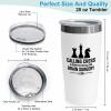 Chess White Tumbler 20oz - calling brain surgery a job - Knight Pawn Piece Horse Checkmate Chess Player Board Game Strategy Logic Games view 3