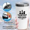 Chess White Tumbler 20oz - calling brain surgery a job - Knight Pawn Piece Horse Checkmate Chess Player Board Game Strategy Logic Games view 4