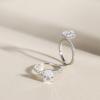 EAMTI 3CT 925 Sterling Silver Engagement Rings Radiant Cut Solitaire Cubic Zirconia CZ Wedding Promise Rings for Her Wedding Bands for Women Size 4.5 view 3