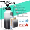 DIGJUPER 64OZ Stainless Steel Water Bottle with Paracord Handle, Straw/Spout Lid, Half Gallon Vacuum Insulated Water Flask Jug, Leak-Proof Large Sports Jug for Biking Travel Camping view 4