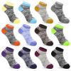 Auranso 12 Pairs Boy Athletic Ankle Socks Girl Low Cut Sock Multicolor01 12-16 Years view 1