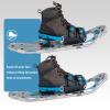 G2 36 Inches Light Weight Snowshoes with Toe Box, EVA Padded Ratchet Binding, Heel Lift, Flexible Pivot Bar, Durable Back Strap, Set with Trekking Poles, Carrying Bag, Snow Baskets, Blue view 4