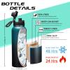 DIGJUPER Vacuum Insulated Water Bottle 40oz - with Straw & Spout Lids, Paracord Handle, Shoulder Carrier Bag, Sport Stainless Steel,Double-Wall Metal Water Bottle Thermo Hydro Mug Flask view 4