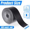 Deekin 2 Pieces Racket Protection Tape Racquet Head Guard for Tennis Practice Racquetball, 16.4' Roll(Black) view 2