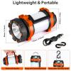 BOBKID 2 Pack Camping Lantern, Outdoor LED Camping Light, Rechargeable Flashlights with 1000LM, 6 Modes, IPX5 Waterproof Portable Emergency Camp Light for Hurricane Survival - Orange view 4