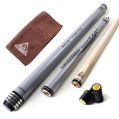 CUESOUL FIRE Break/Jump Cue Grey 58'' 19oz 13mm Cue Tip Hard Canadian Maple Shaft