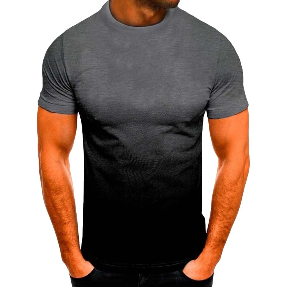 Mens Short Sleeve Workout T Shirt Lightweight Stylish Slim Fit Muscle Tee Casual Basic Crew Neck Athletic Shirts (Dark Grey,3X-Large)