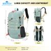 Bseash 40L Waterproof Hiking Backpack with Rain Cover, Outdoor Sport Travel Bag Daypack for Camping Climbing Skiing Cycling (Milk Green) view 2