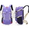 Bseash 40L Waterproof Hiking Backpack with Rain Cover, Outdoor Sport Travel Bag Daypack for Camping Climbing Skiing Cycling (Violet) view 2