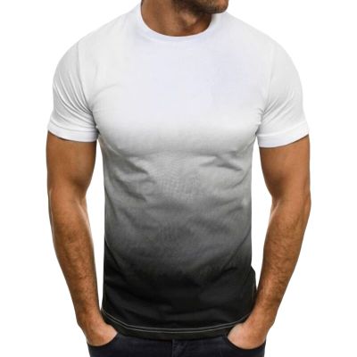 Mens Short Sleeve Workout T Shirt Lightweight Stylish Slim Fit Muscle Tee Casual Basic Crew Neck Athletic Shirts (White,Large)