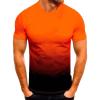 Mens Short Sleeve Workout T Shirt Lightweight Stylish Slim Fit Muscle Tee Casual Basic Crew Neck Athletic Shirts (Orange,Medium) view 1