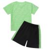 KKmeter Boys' Sports Suit Short Sleeve T-Shirt Tops with Shorts Summer Quick-drying Clothing Set Jogging Football Tracksuit (Green, 9-10) view 2