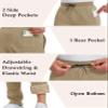 MAGCOMSEN Sherpa Fleece Lined Pants Athletic Winter Warm Heavyweight Jogger Pants for Running Casual with Pocket Khaki 32 view 4