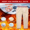 MAGCOMSEN Mens Fleece Winter Pants Sherpa Lined Sweatpants Warm Heavyweight Thermal Athletic Joggers Pants for Casual Running Grey Pink 38 view 3