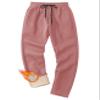 MAGCOMSEN Mens Fleece Winter Pants Sherpa Lined Sweatpants Warm Heavyweight Thermal Athletic Joggers Pants for Casual Running Grey Pink 30 view 1