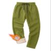 MAGCOMSEN Sherpa Lined Sweatpants Heavyweight Fleece Lined Warm Winter Thermal Athletic Pants for Running Lounge with 3 Pockets Avocado Green 38 view 1