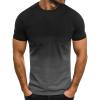 Mens Short Sleeve Workout T Shirt Lightweight Stylish Slim Fit Muscle Tee Casual Basic Crew Neck Athletic Shirts (Black 2,Large) view 1