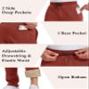 MAGCOMSEN Mens Fleece Lined Pants Winter Warm Sherpa Lined Joggers Heavyweight Thermal Pants for Active Lounge with Pockets Orange Red 30 view 4